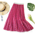 Ladies Bubble Sequined Love Pattern Pleated Skirt